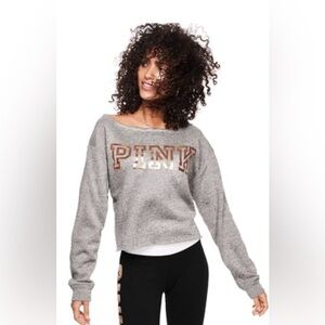 Gray PINK Women's Wide Neck Lace-up Detail Top